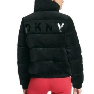 DKNY Sport Velour Puffer Coat